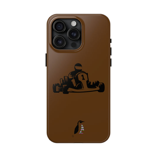 Tough Phone Cases (for iPhones): Racing Brown
