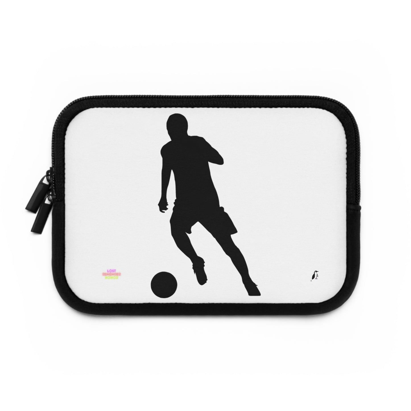 Laptop Sleeve: Soccer White