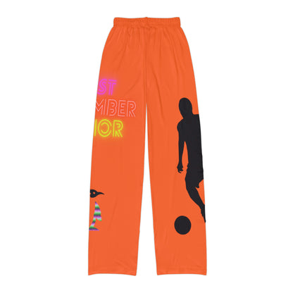 Kids Pajama Pants: Soccer Orange