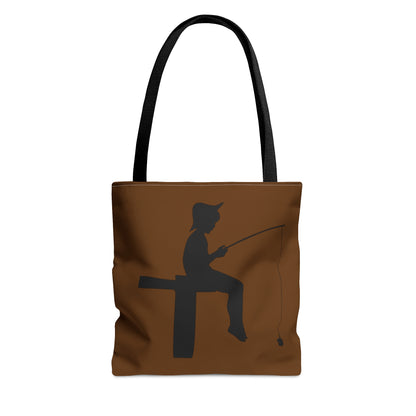 Tote Bag: Fishing Brown