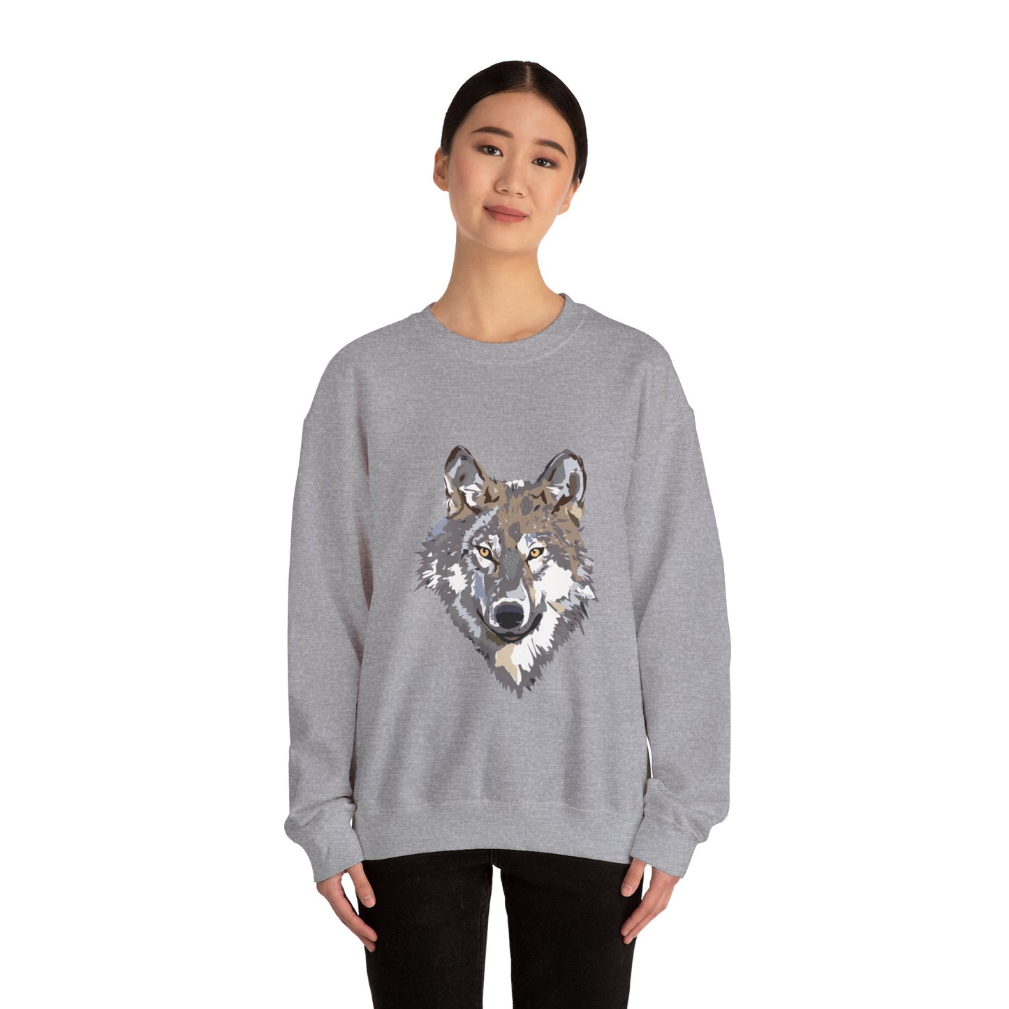 Heavy Blend™ Crewneck Sweatshirt: Wolves #1