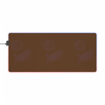 LED Gaming Mouse Pad: Volleyball Brown