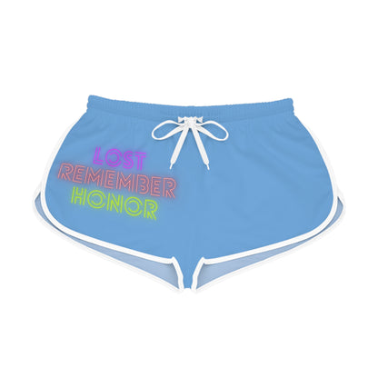 Women's Relaxed Shorts: Lost Remember Honor Lite Blue