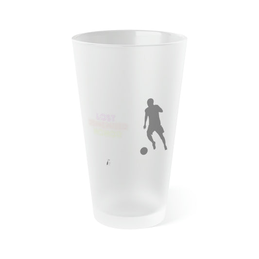 Frosted Pint Glass, 16oz Soccer