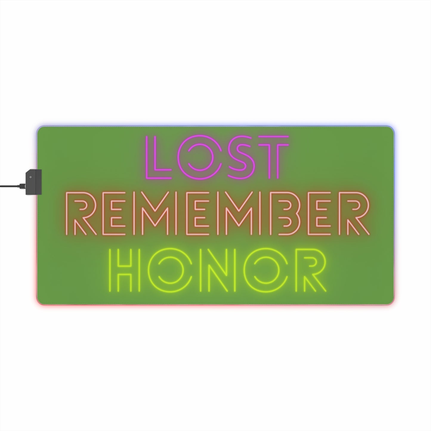 LED Gaming Mouse Pad: Lost Remember Honor Green