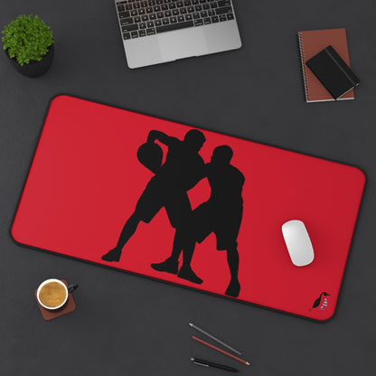 Desk Mat: Basketball Dark Red