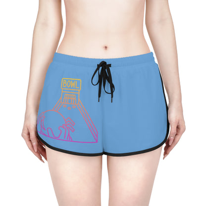 Women's Relaxed Shorts: Bowling Lite Blue