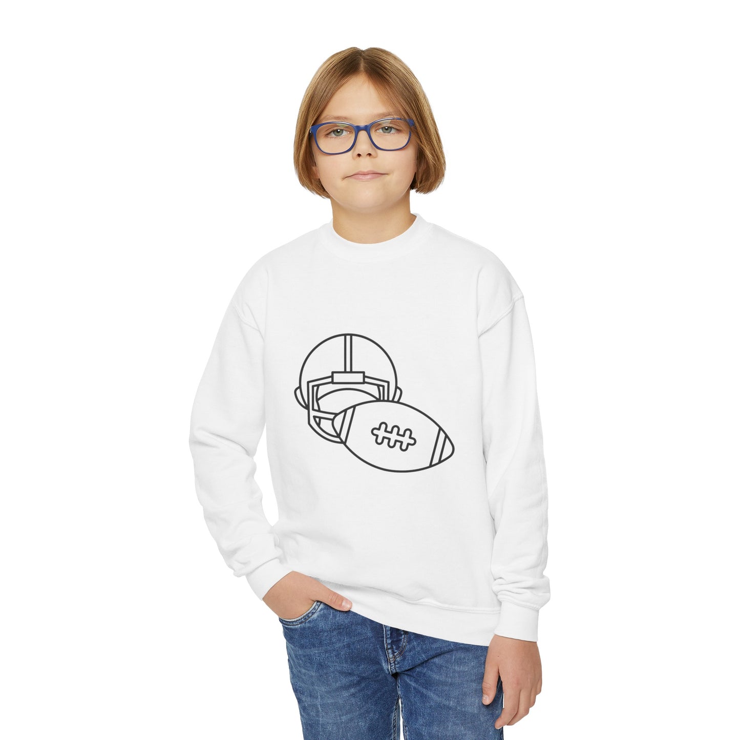 Youth Crewneck Sweatshirt: Football 