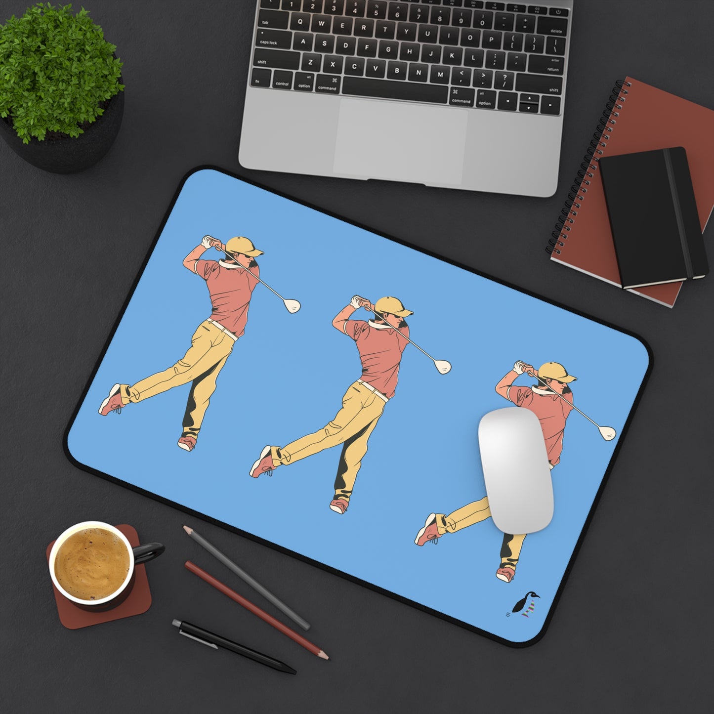 Desk Mat: Golf Lite Blue