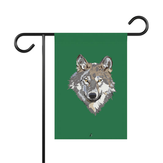 Garden & House Banner: Wolves Dark Green
