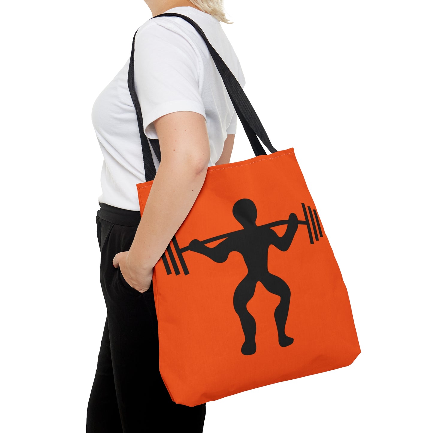 Tote Bag: Weightlifting Orange