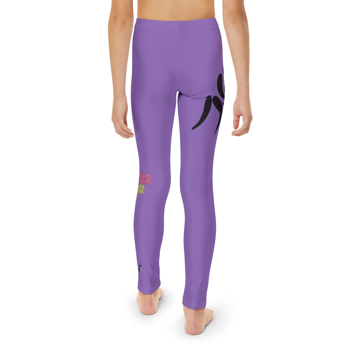 Youth Full-Length Leggings: Wrestling Lite Purple