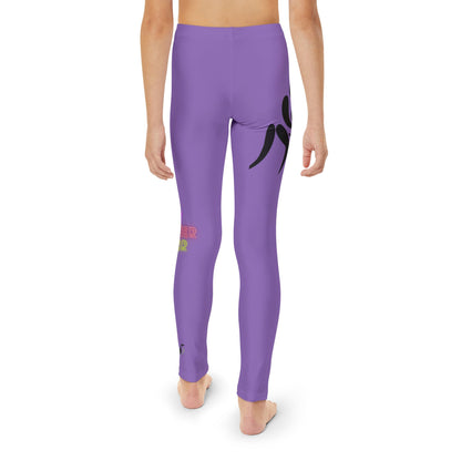 Youth Full-Length Leggings: Wrestling Lite Purple