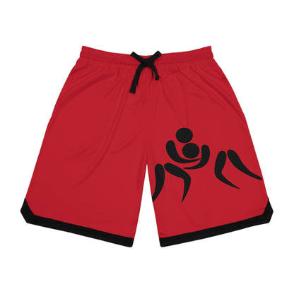 Basketball Rib Shorts: Wrestling Dark Red