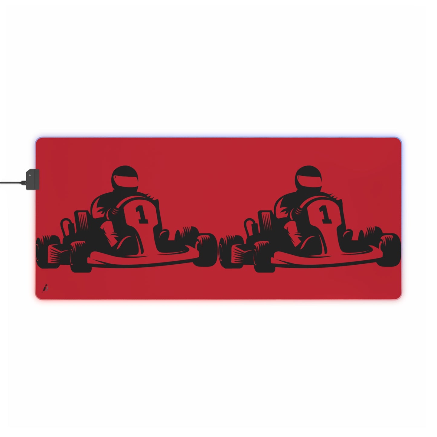 LED Gaming Mouse Pad: Racing Dark Red