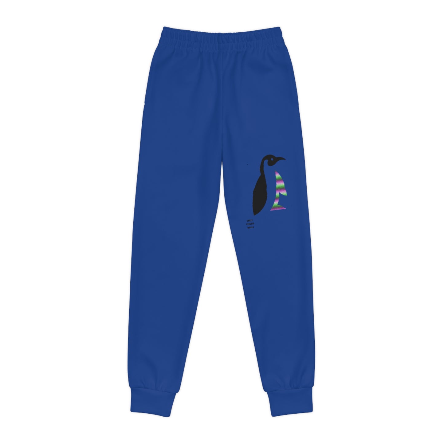 Youth Joggers: Crazy Penguin World Logo Dark Blue