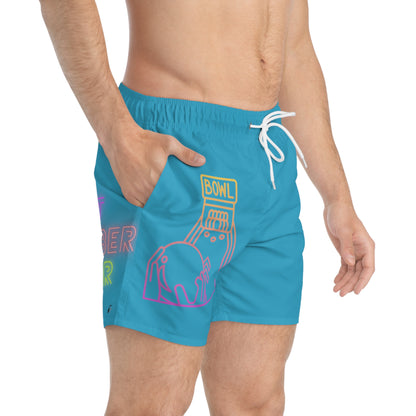 Swim Trunks: Bowling Turquoise