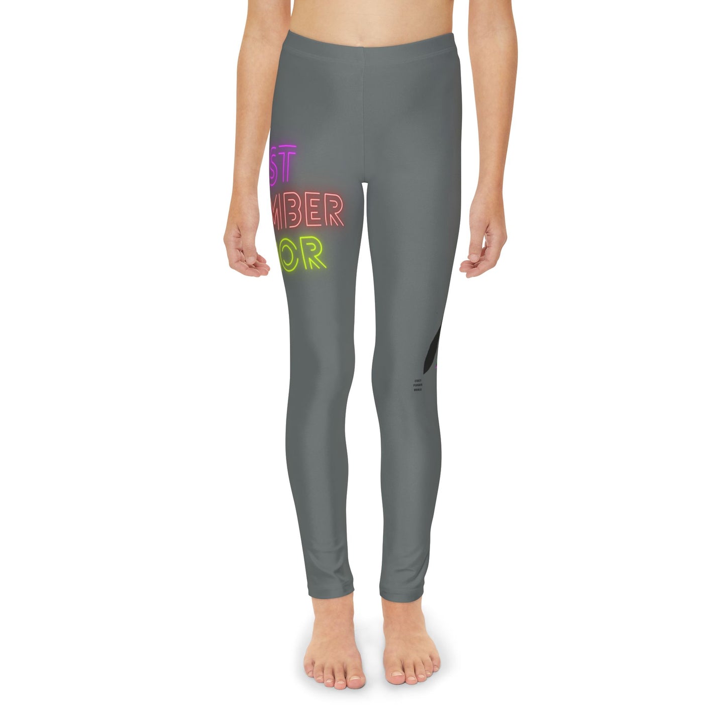 Youth Full-Length Leggings: Lost Remember Honor Dark Grey