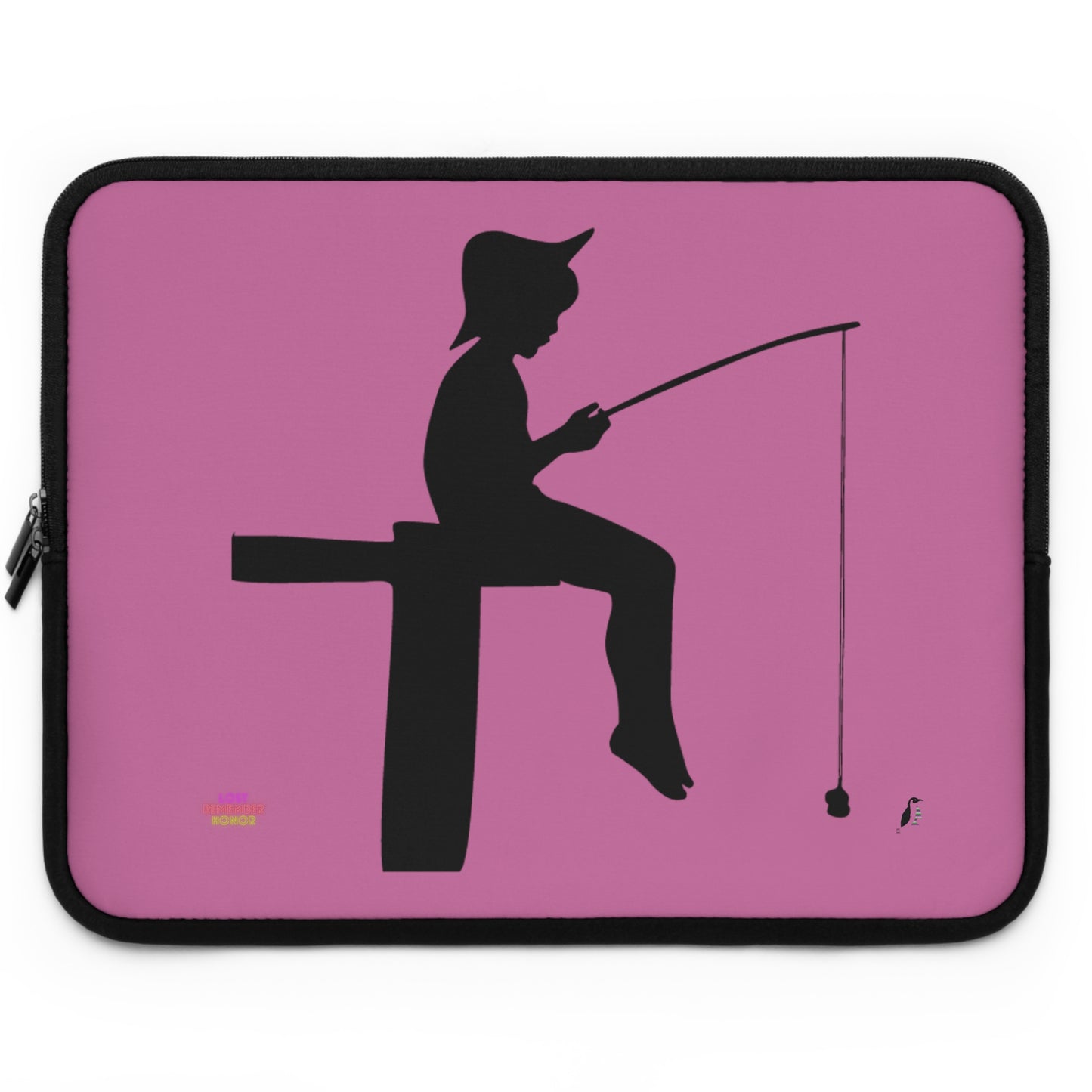 Laptop Sleeve: Fishing Lite Pink