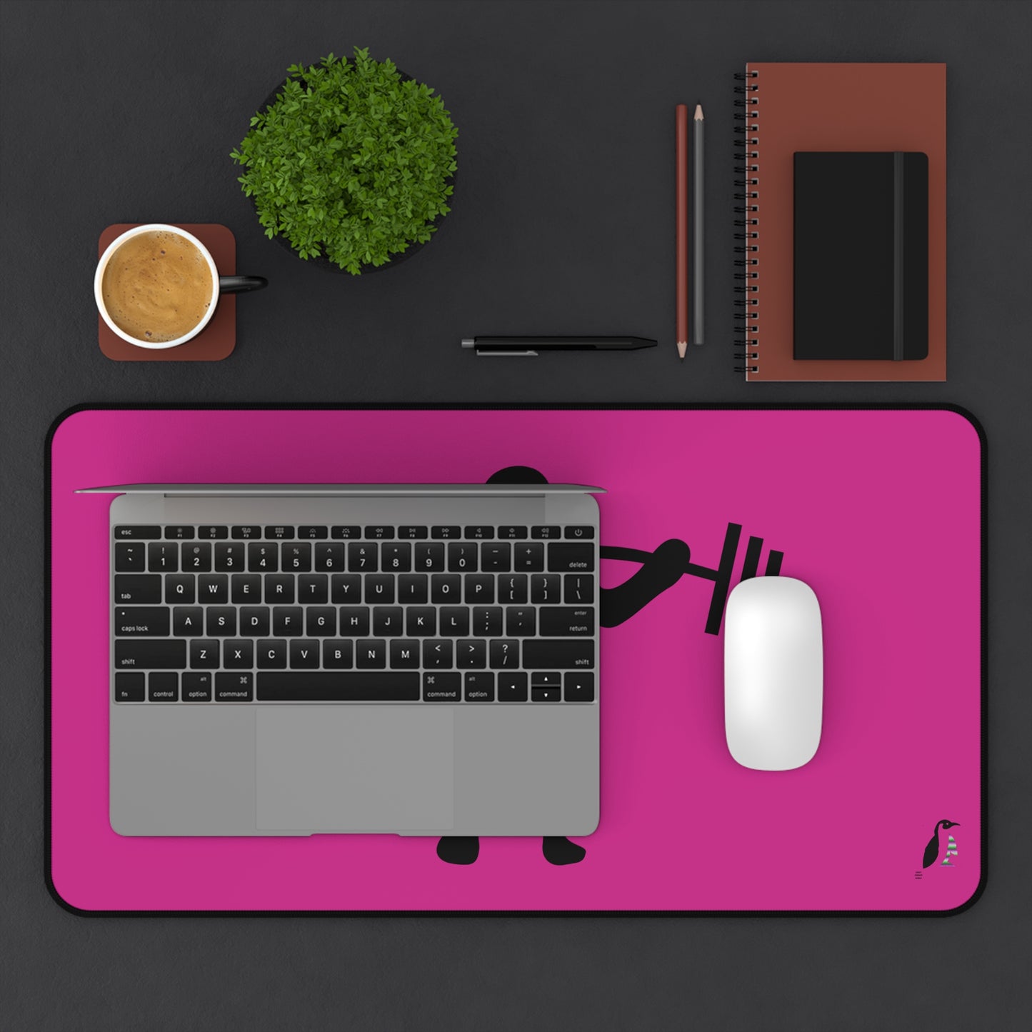 Desk Mat: Weightlifting Pink