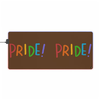 LED Gaming Mouse Pad: LGBTQ Pride Brown