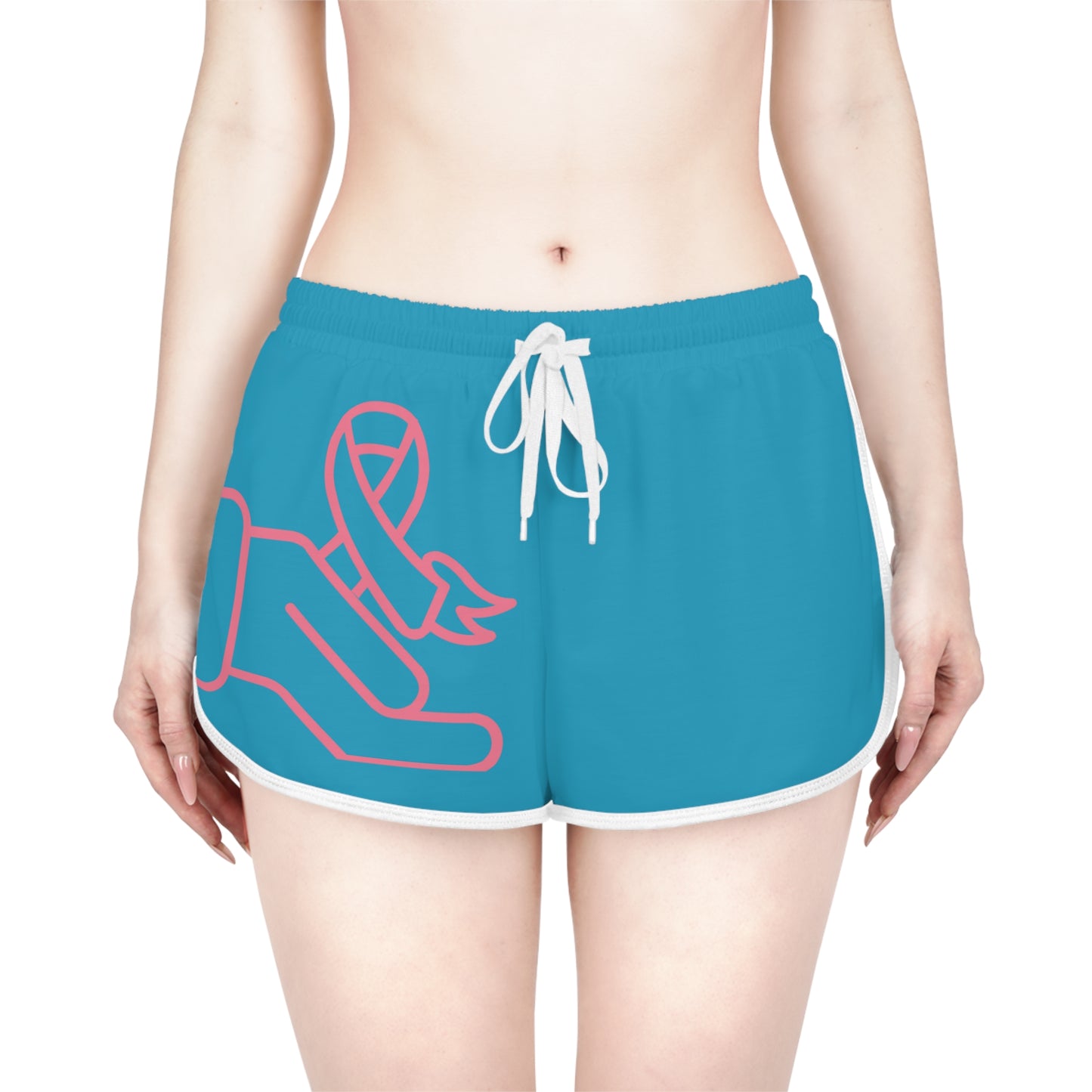 Women's Relaxed Shorts: Fight Cancer Turquoise