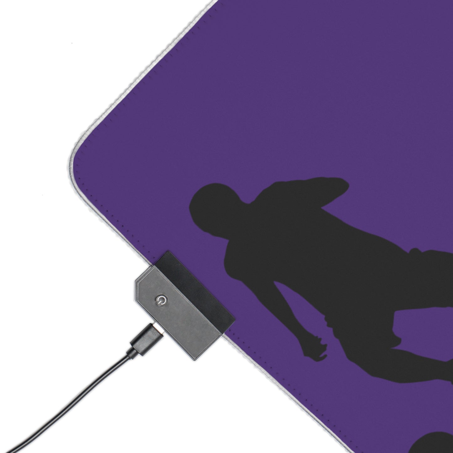 LED Gaming Mouse Pad: Soccer Purple