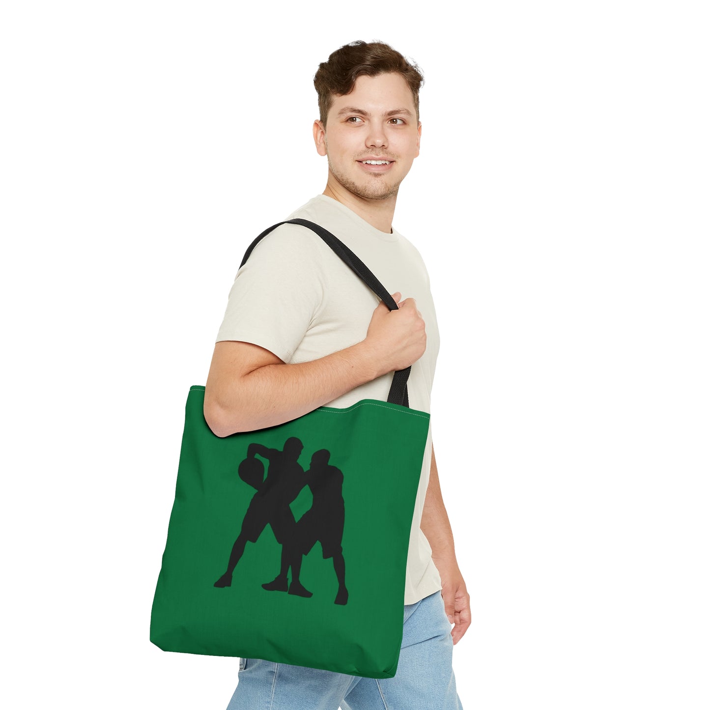 Tote Bag: Basketball Dark Green