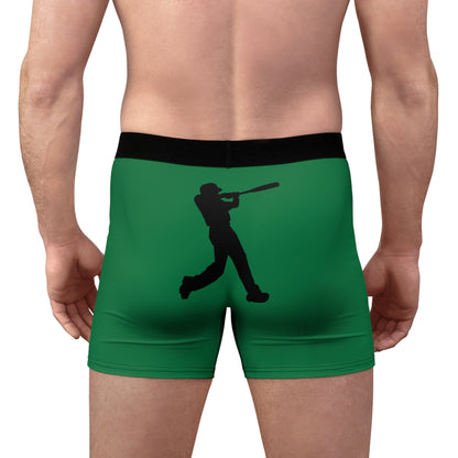 Men's Boxer Briefs: Baseball Dark Green