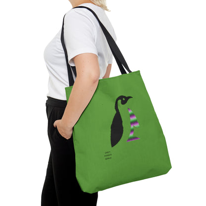 Tote Bag: Crazy Penguin World Logo Green