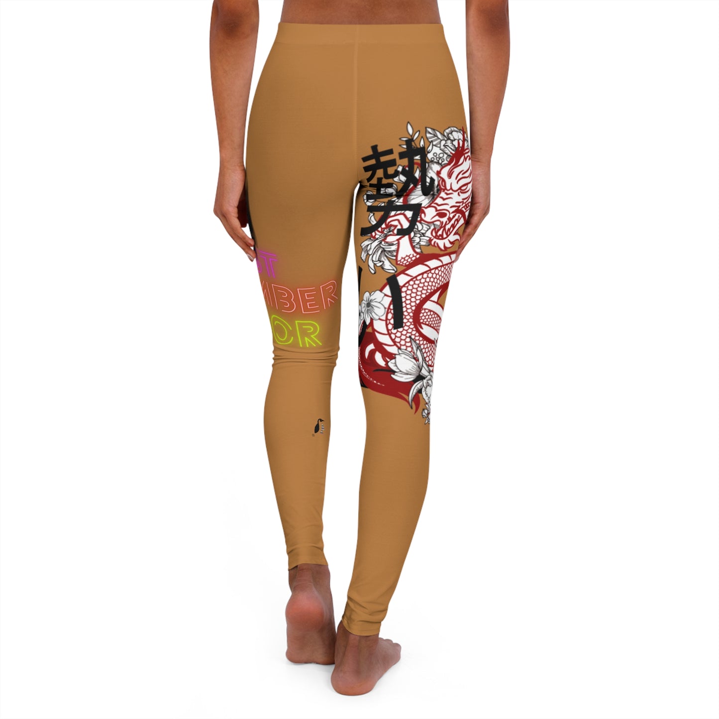 Women's Spandex Leggings: Dragons Lite Brown