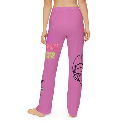 Kids Pajama Pants: Football Lite Pink