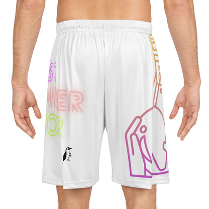 Basketball Shorts: Bowling White