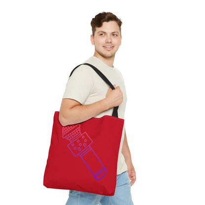 Tote Bag: Music Dark Red