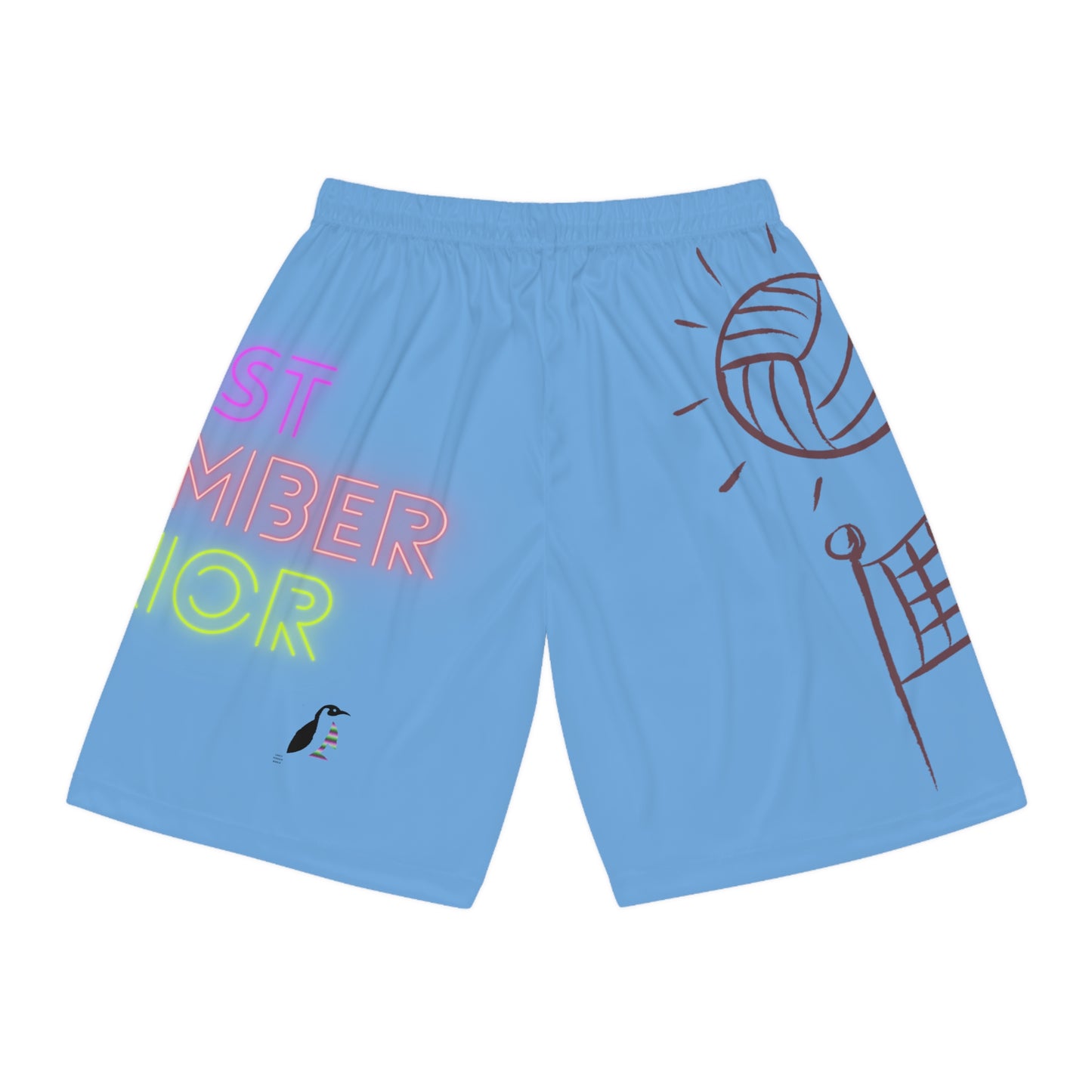 Basketball Shorts: Volleyball Lite Blue