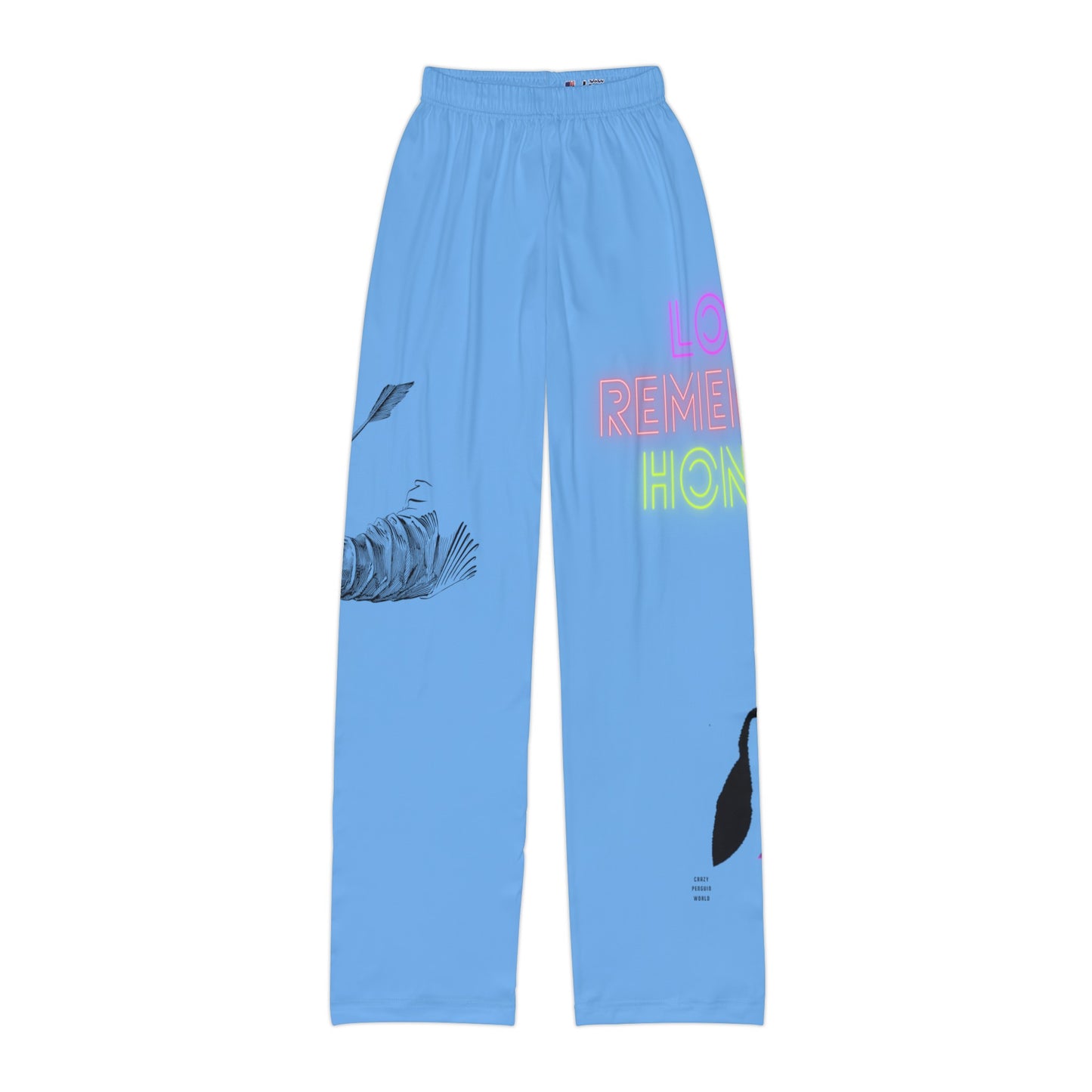 Kids Pajama Pants: Writing Lite Blue