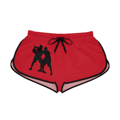 Women's Relaxed Shorts: Basketball Dark Red