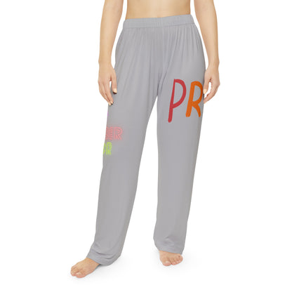 Pambabaeng Pajama Pants: LGBTQ Pride Lite Gray 