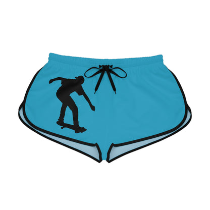 Women's Relaxed Shorts: Skateboarding Turquoise