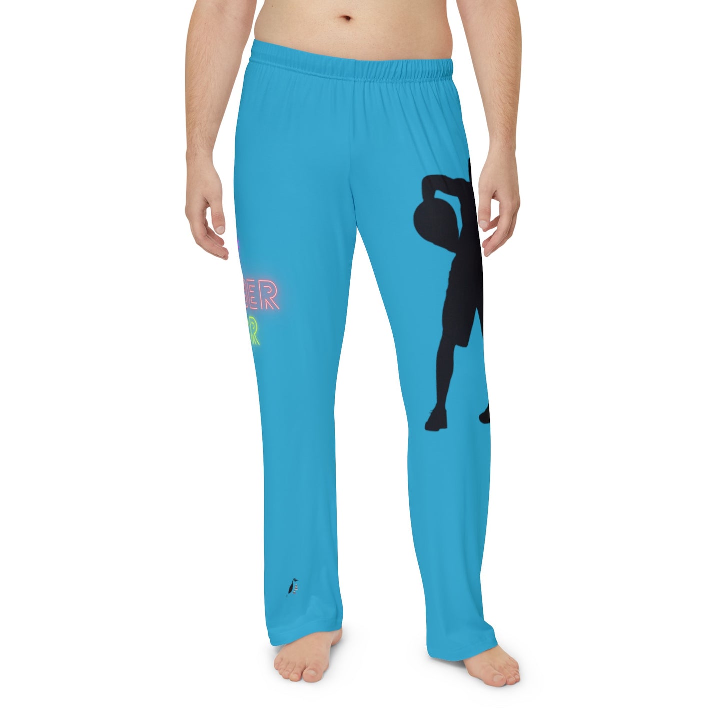 Men's Pajama Pants: Basketball Turquoise