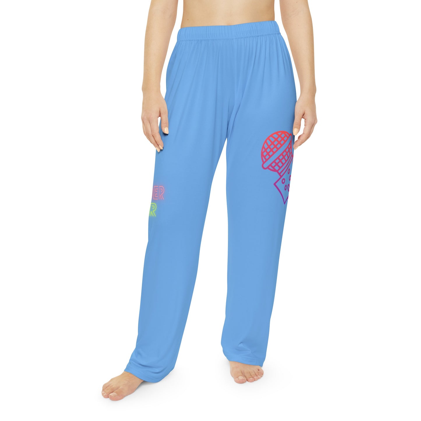 Women's Pajama Pants: Music Lite Blue