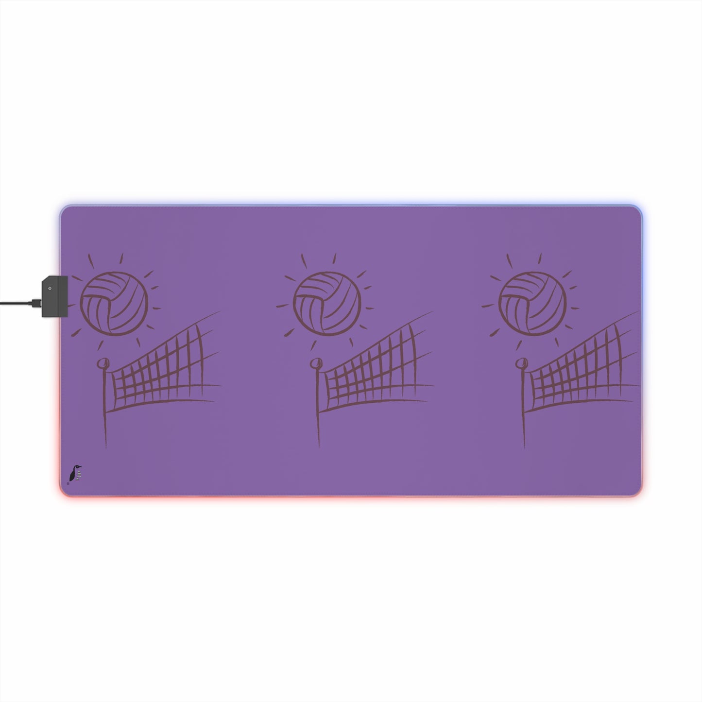 LED Gaming Mouse Pad: Volleyball Lite Purple