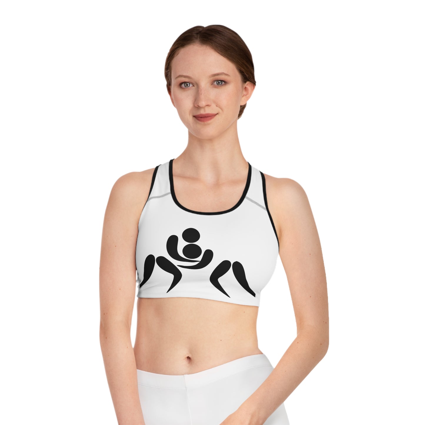 Sports Bra: Wrestling White