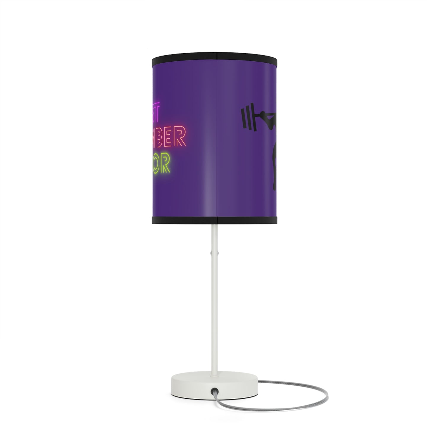 Lamp on a Stand, US|CA plug: Weightlifting Purple