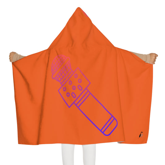 Youth Hooded Towel: Music Orange