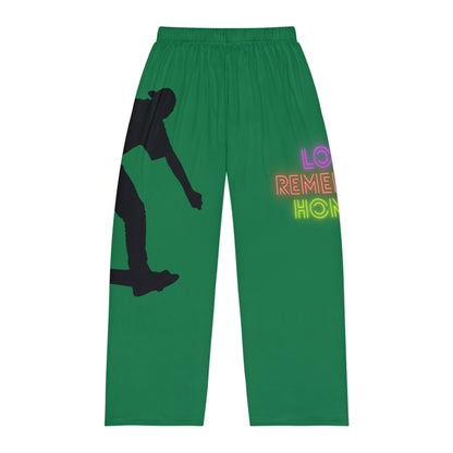 Men's Pajama Pants: Skateboarding Dark Green