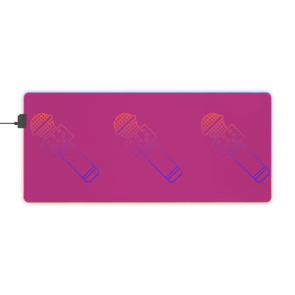 LED Gaming Mouse Pad: Music Pink