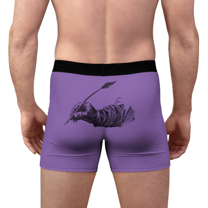 Men's Boxer Briefs: Writing Lite Purple