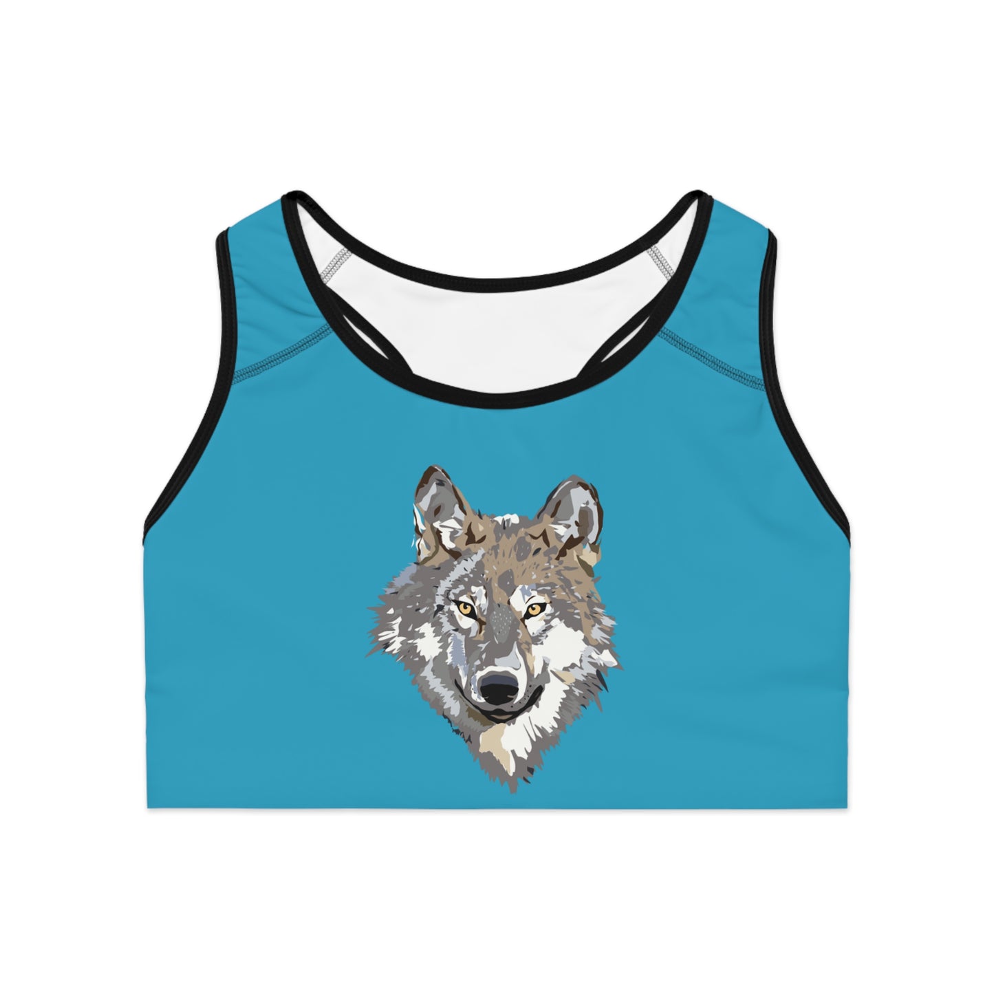 Sports Bra: Wolves Turquoise