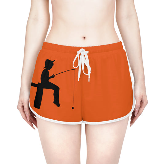 Women's Relaxed Shorts: Fishing Orange